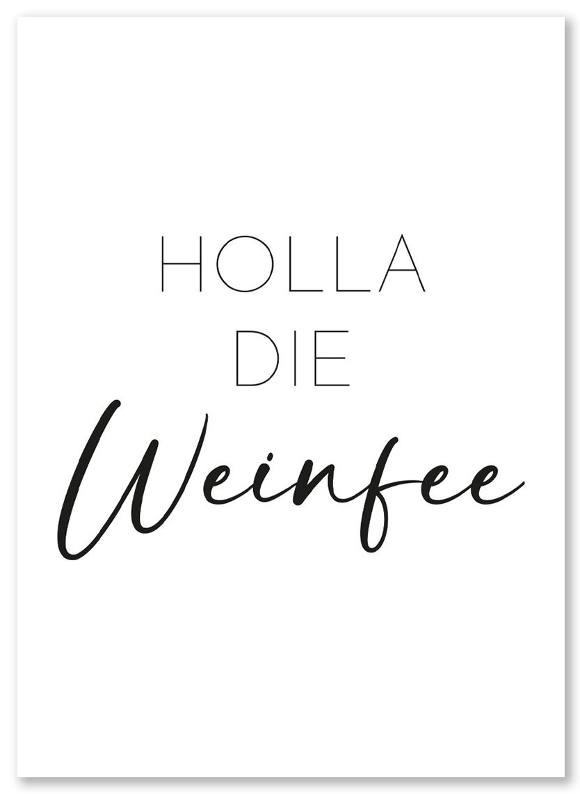 Folienmagnet "Holla die Weinfee" Folienmagnet "Holla die Weinfee"