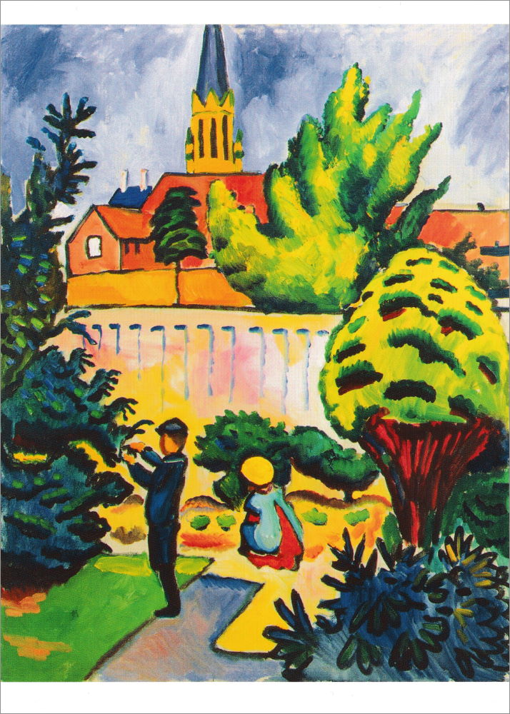 Kunstkarte August Macke "Kinder im Garten"