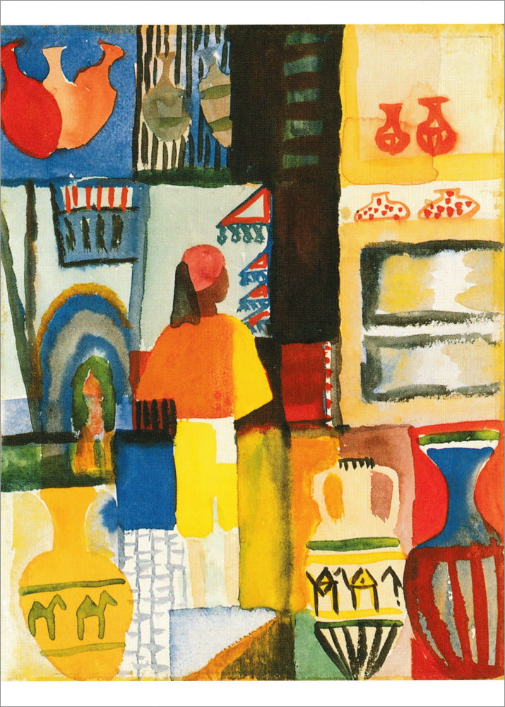 Kunstkarte August Macke "Händler mit Krügen" Kunstkarte August Macke "Händler mit Krügen"