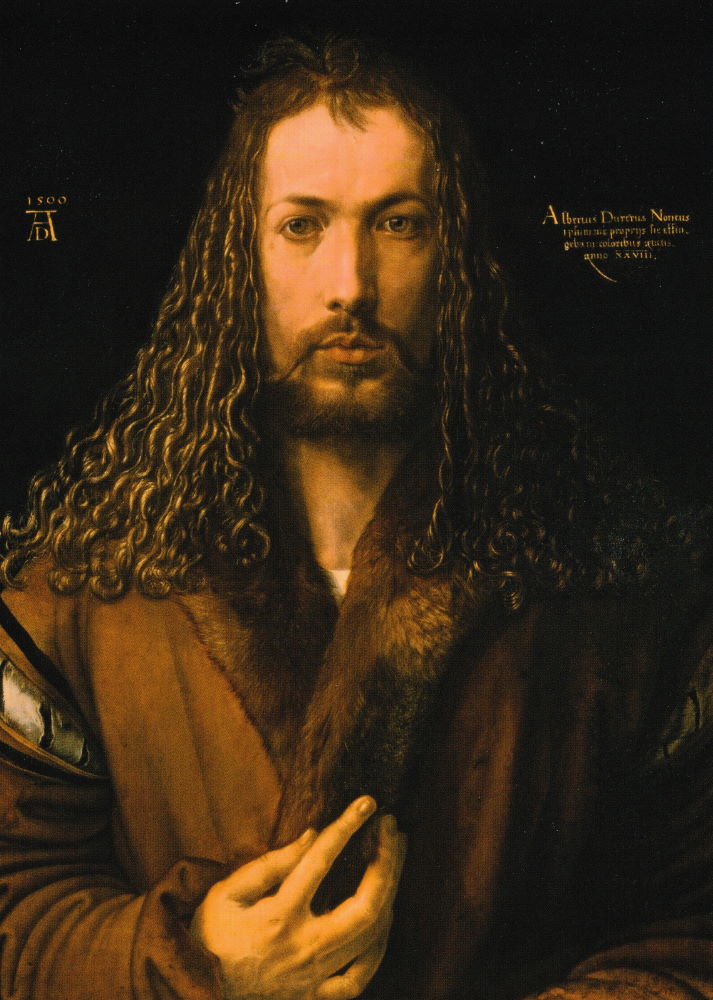 Kunstkarte Albrecht Dürer "Selbstbildnis im Pelzrock"