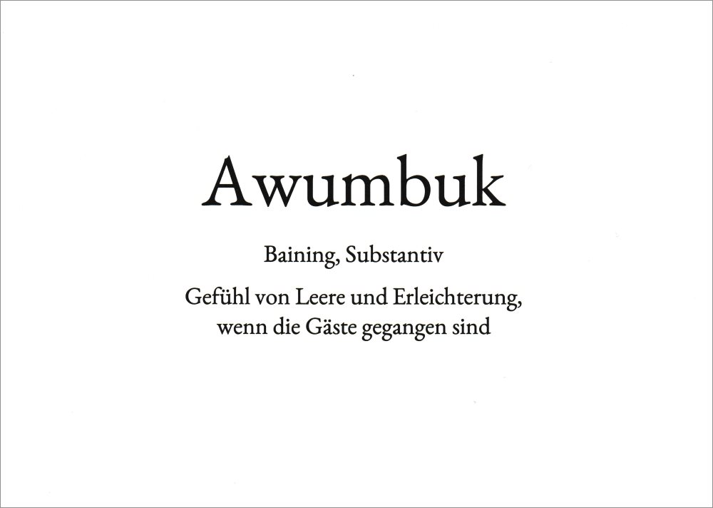 Wortschatz-Postkarte "Awumbuk" Wortschatz-Postkarte "Awumbuk"