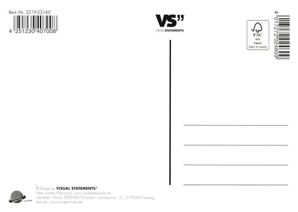 Postkarte "Verstand aus. Mut an." (Rückseite)