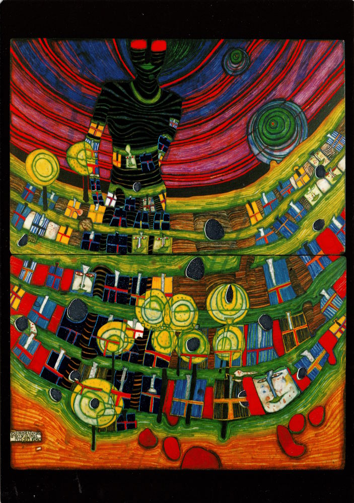 Kunstkarte Hundertwasser "Blinde Venus" Kunstkarte Hundertwasser "Blinde Venus"