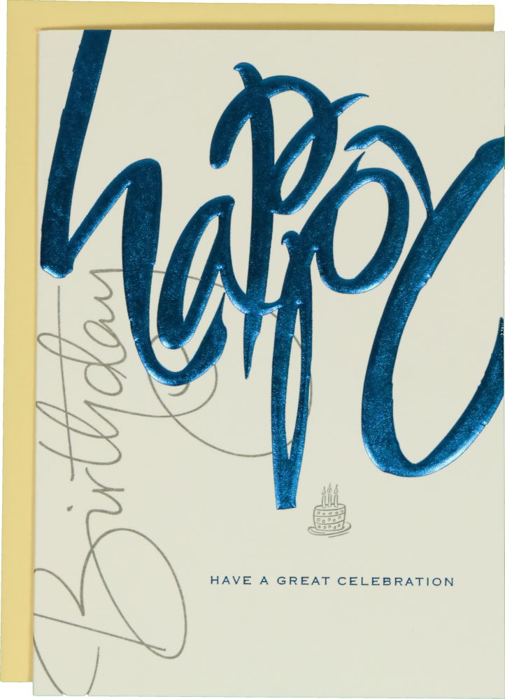 Glückwunschkarte Geburtstag: KalliGraphik Have a Great Celebration