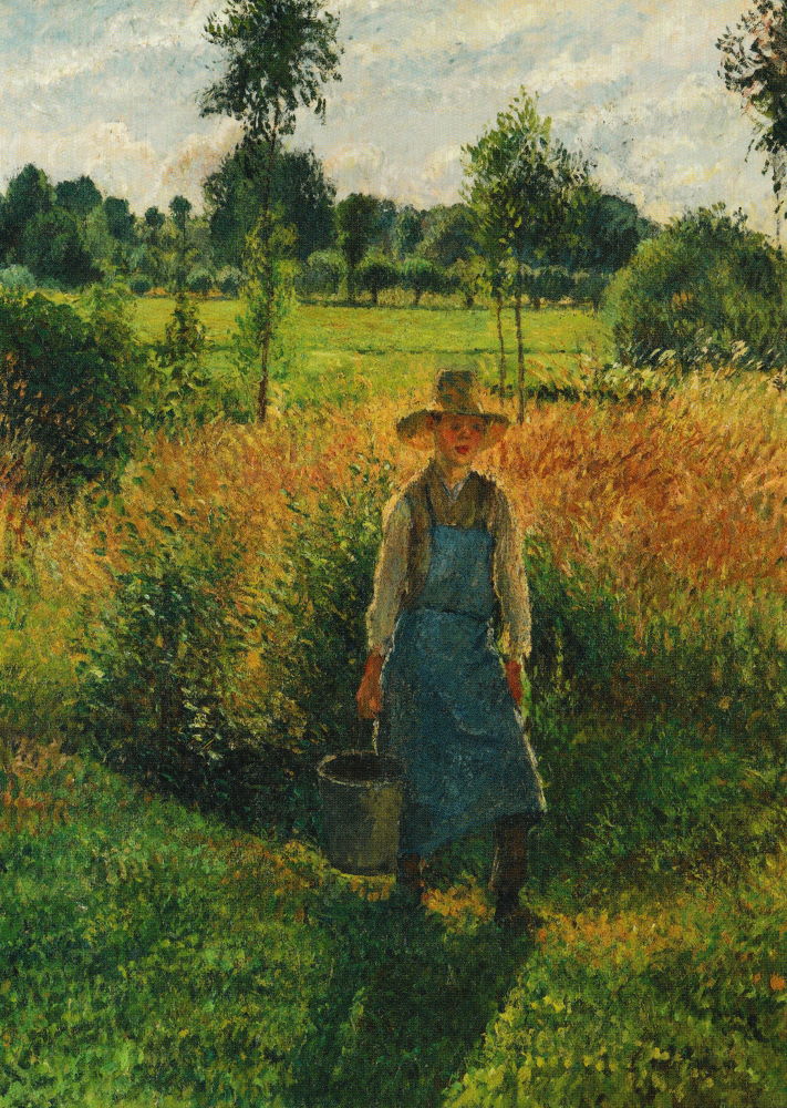Kunstkarte Camille Pissarro "Der Gärtner"
