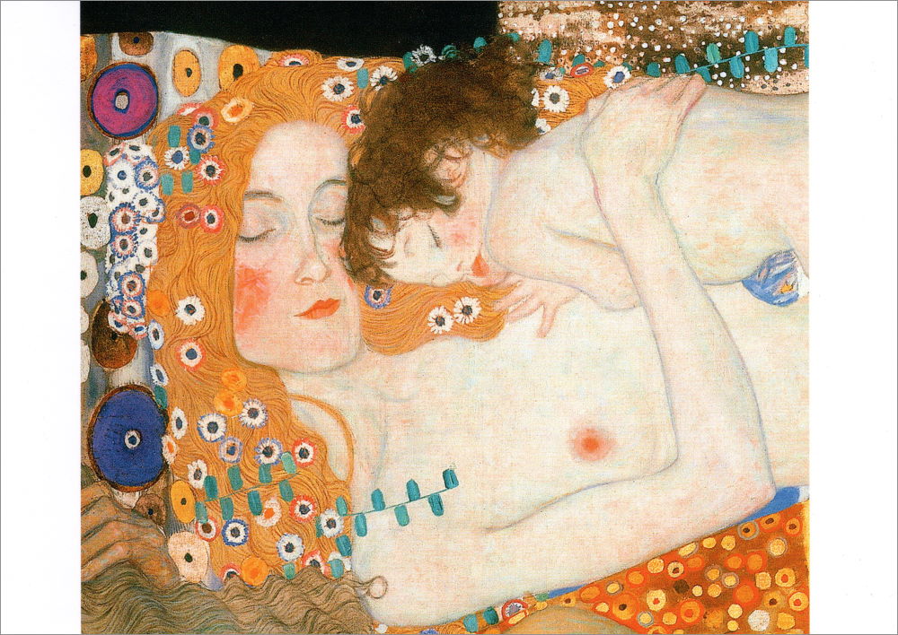Kunstkarte Gustav Klimt "Mutter und Kind"