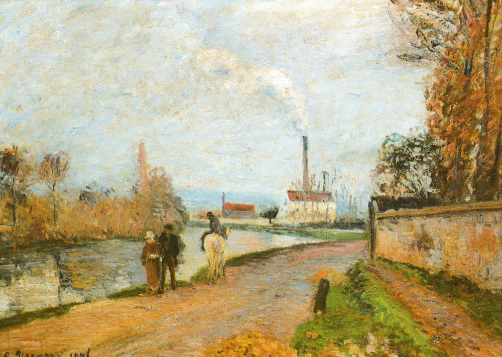 Kunstkarte Camille Pissarro "Die Oise bei Pontoise" Kunstkarte Camille Pissarro "Die Oise bei Pontoise"
