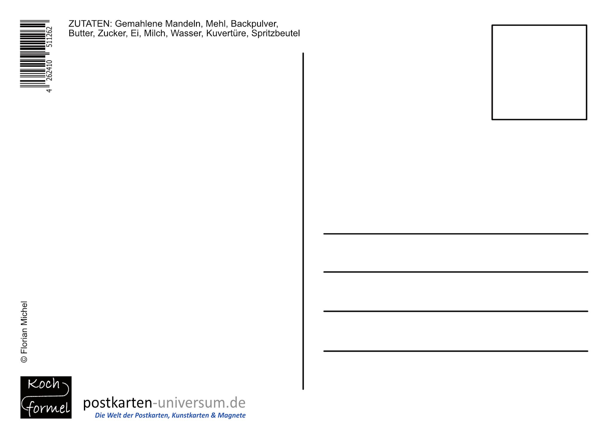 Rezept-Postkarte "Weihnachtsgebäck: Spritzgebäck"