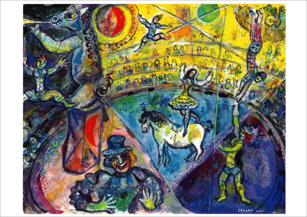 Kunstkarte Marc Chagall "Das Zirkuspferd"