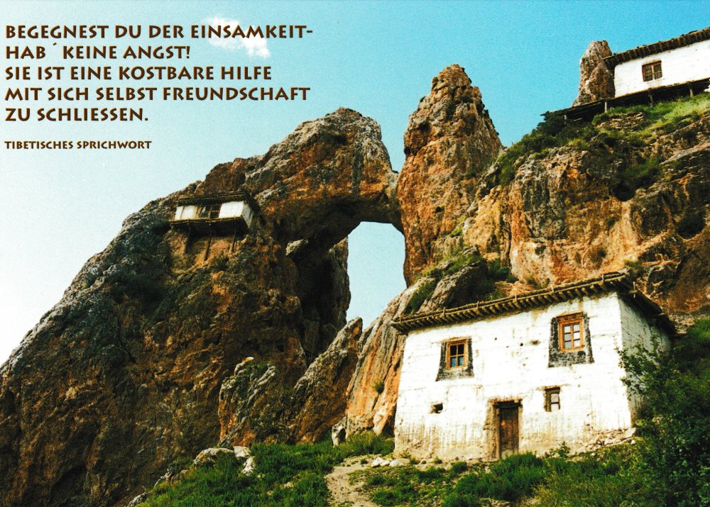 Postkarte "Begegnest Du der Einsamkeit - Hab' keine Angst! ..."