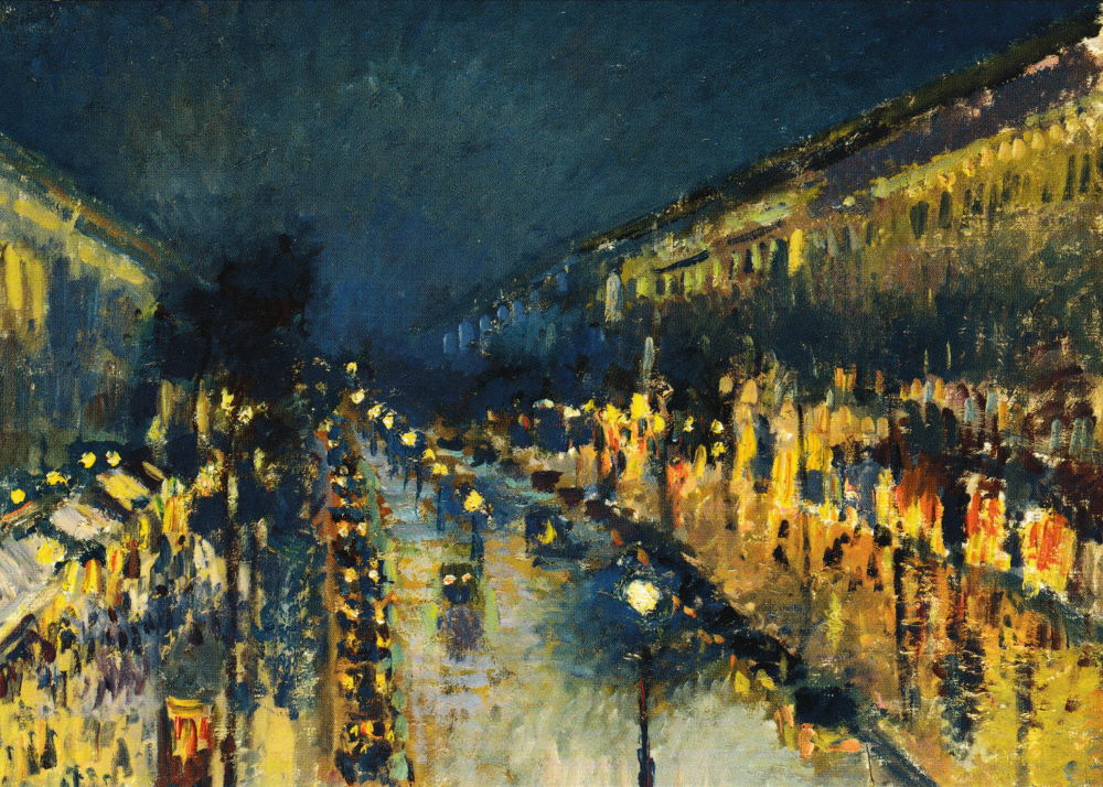 Kunstkarte Camille Pissarro "Montmartre bei Nacht" Kunstkarte Camille Pissarro "Montmartre bei Nacht"