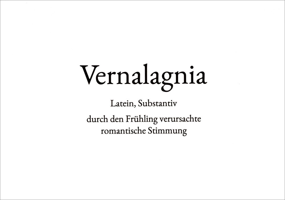 Wortschatz-Postkarte "Vernalagnia"