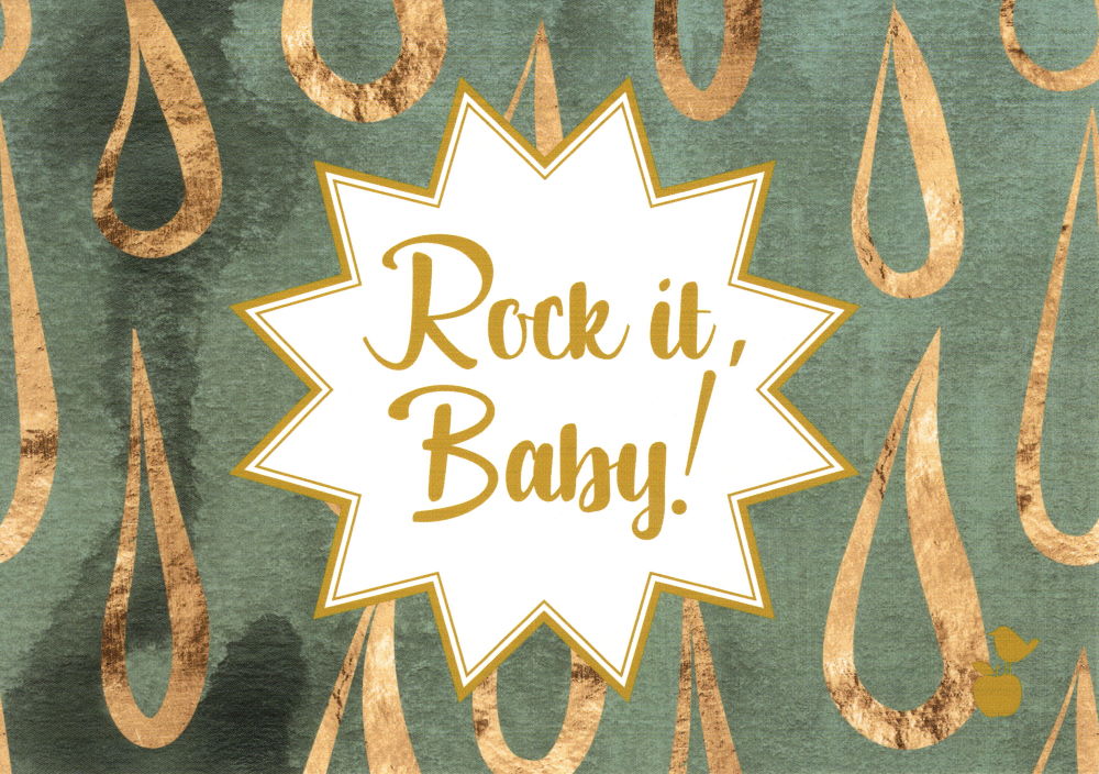 Postkarte "Rock it, Baby!"