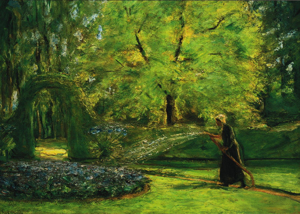 Kunstkarte Max Liebermann "Blumensprengerin im Wannseegarten" Kunstkarte Max Liebermann "Blumensprengerin im Wannseegarten"