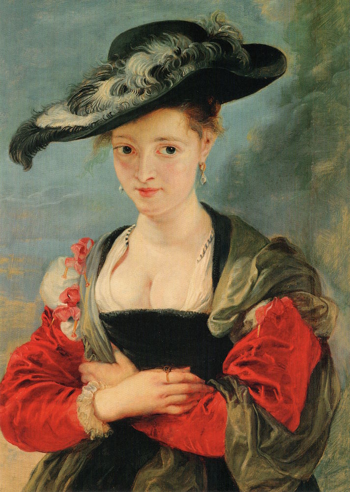 Kunstkarte Peter Paul Rubens "Der Strohhut (Bildnis der Susanna Fourment)"