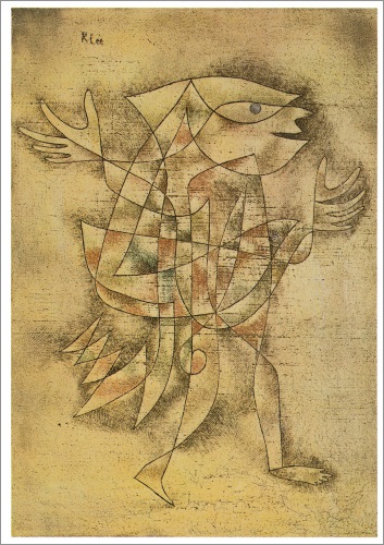 Kunstkarte Paul Klee "Narr in Trance"