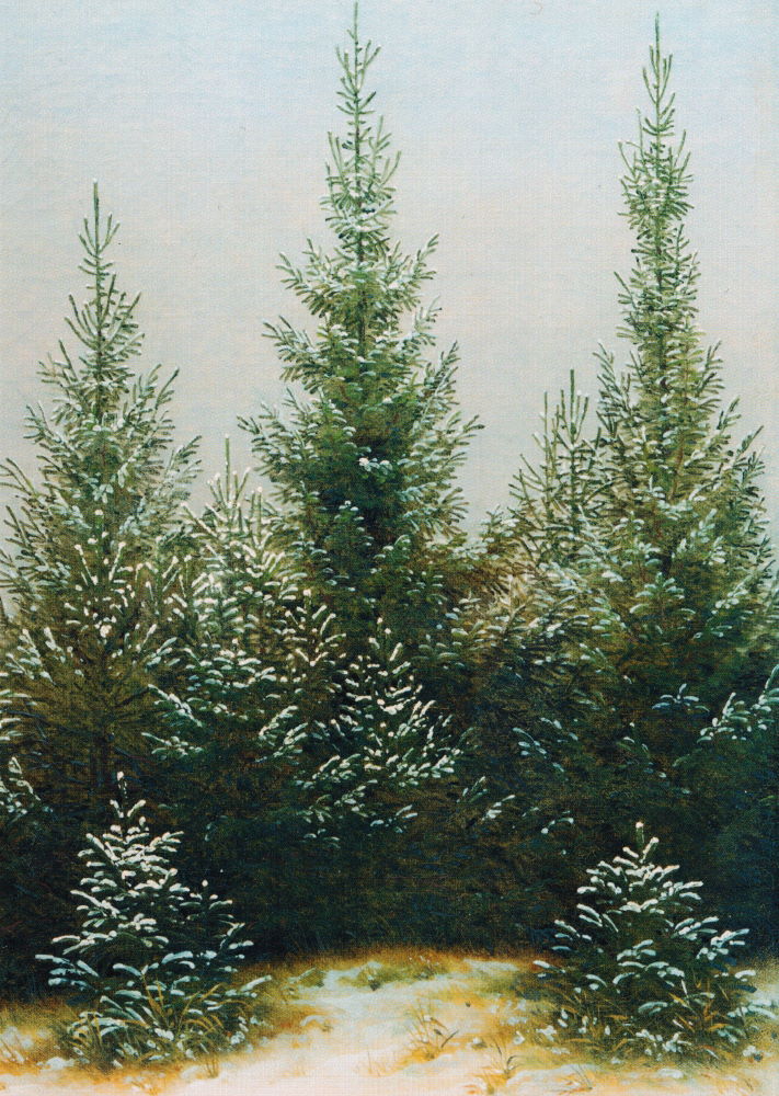 Kunstkarte Caspar David Friedrich "Fichtendickicht im Schnee" Kunstkarte Caspar David Friedrich "Fichtendickicht im Schnee"