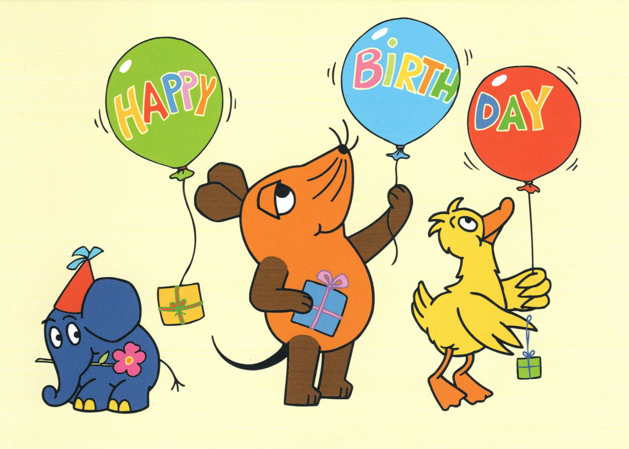Postkarte "Sendung mit der Maus: Happy Birthday (Sendung mit der Maus)" Postkarte "Sendung mit der Maus: Happy Birthday (Sendung mit der Maus)"