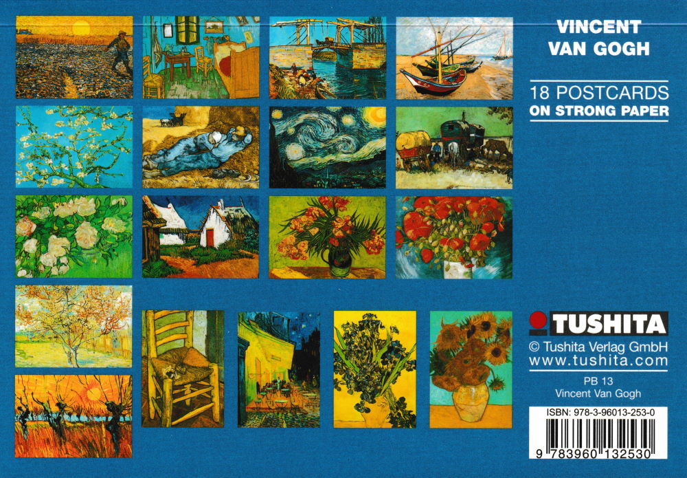 Postkartenbuch Vincent van Gogh mit 18 hochwertigen Kunstkarten (Rückseite) Postkartenbuch Vincent van Gogh mit 18 hochwertigen Motiven