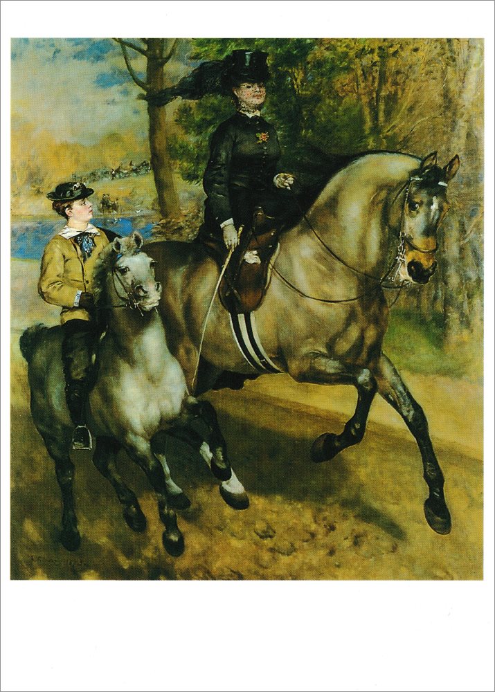 Kunstkarte Pierre Auguste Renoir "Reiterinnen im Bois de Boulogne" Kunstkarte Pierre Auguste Renoir "Reiterinnen im Bois de Boulogne"