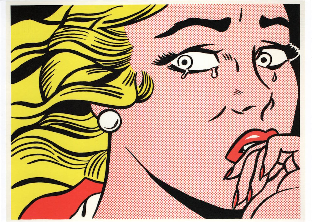 Kunstkarte Roy Lichtenstein "Crying Girl"