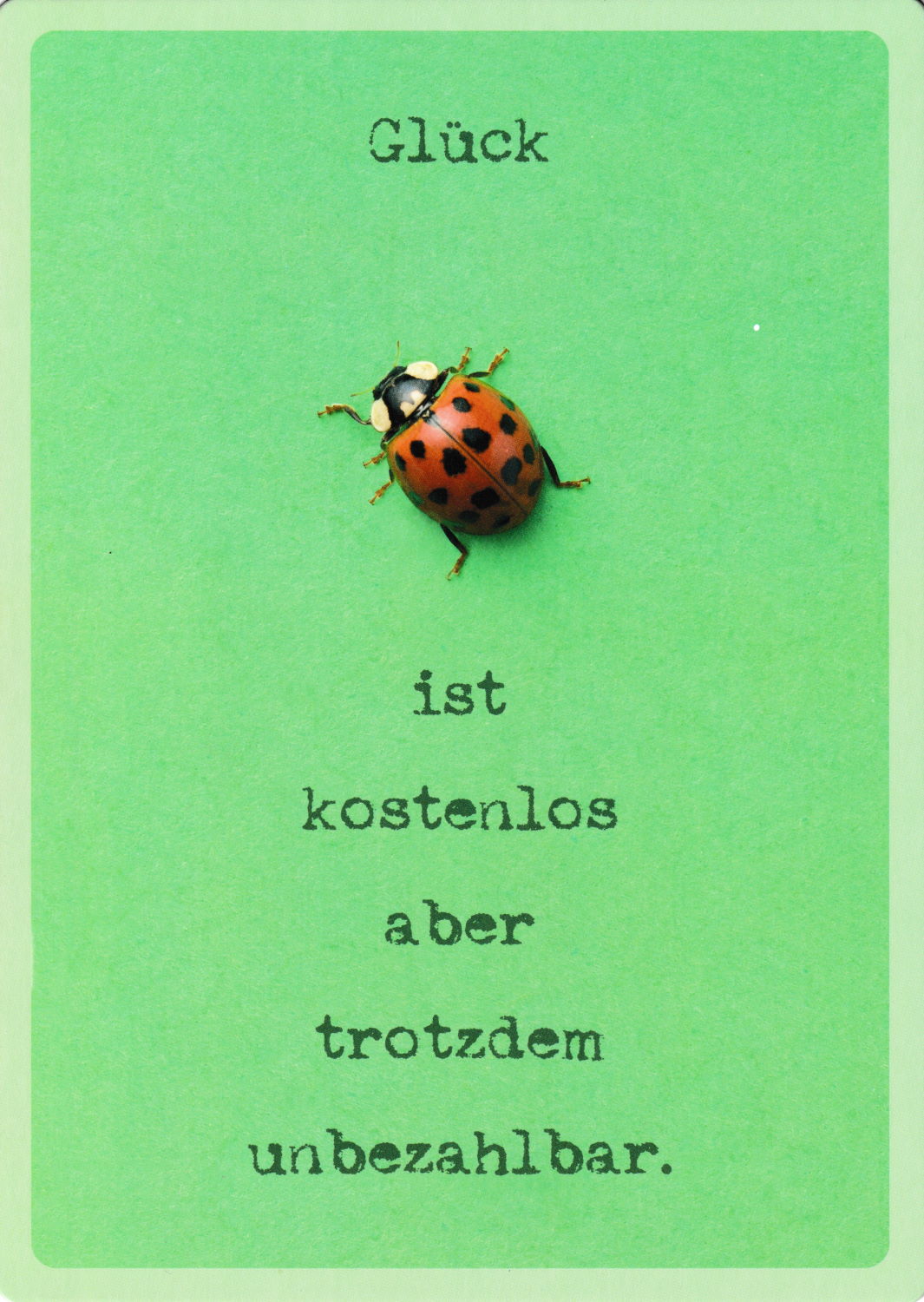 Up-Card - Die Karte zum Aufstellen "Glück ist kostenlos ..."