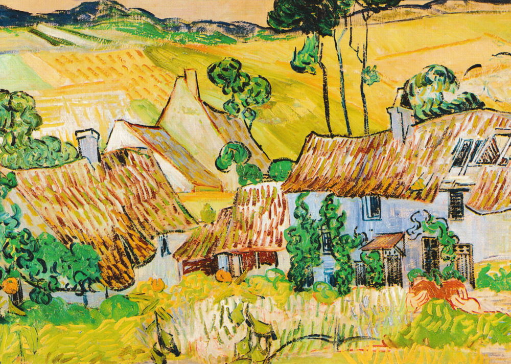 Kunstkarte Vincent van Gogh "Bauernhöfe bei Auvers"