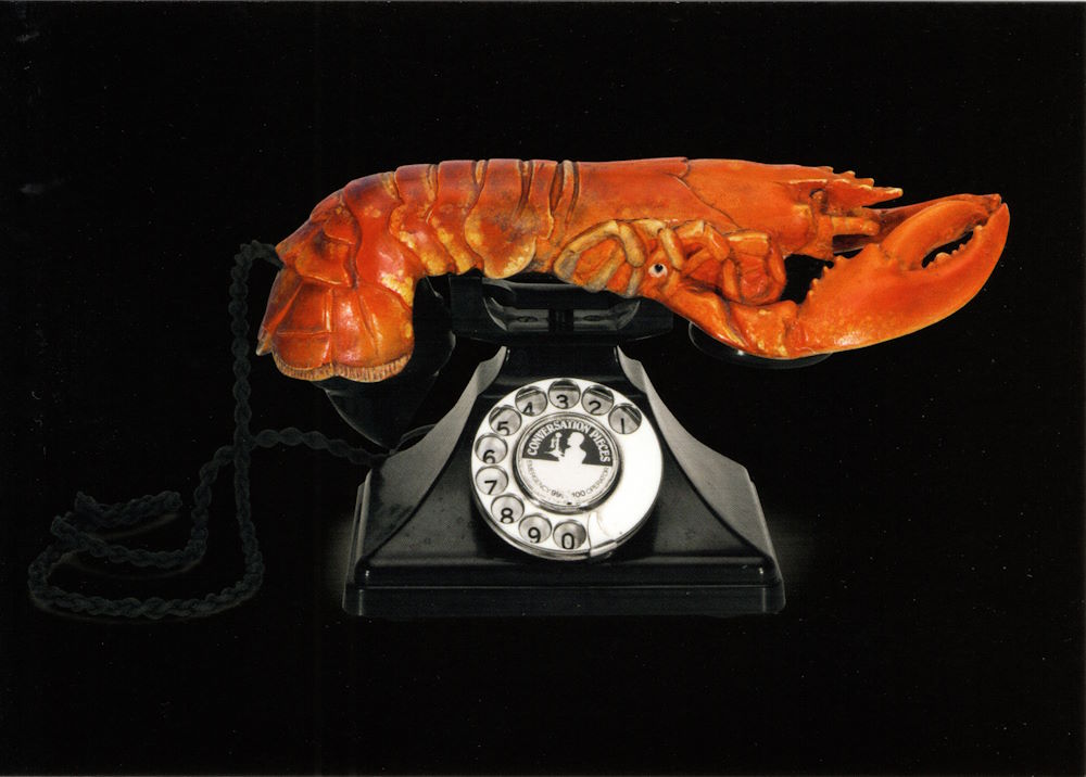 Kunstkarte Salvador Dalí "Hummer- oder aphrodisisches Telefon" Kunstkarte Salvador Dalí "Hummer- oder aphrodisisches Telefon"