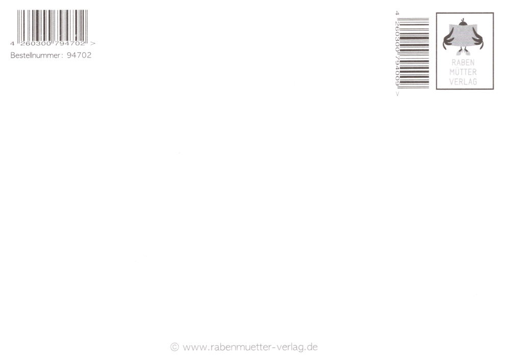 Postkarte "Nein. Ist ein vollständiger Satz." (Rückseite)