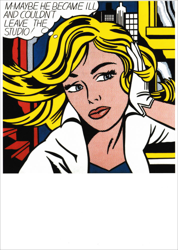 Kunstkarte Roy Lichtenstein "M-Maybe (A Girl's Picture)"