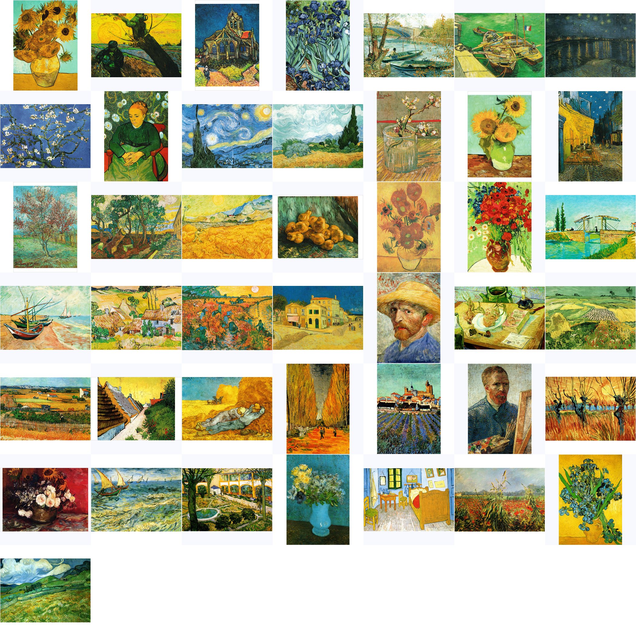 Kunstkarten-Komplett-Set Vincent van Gogh