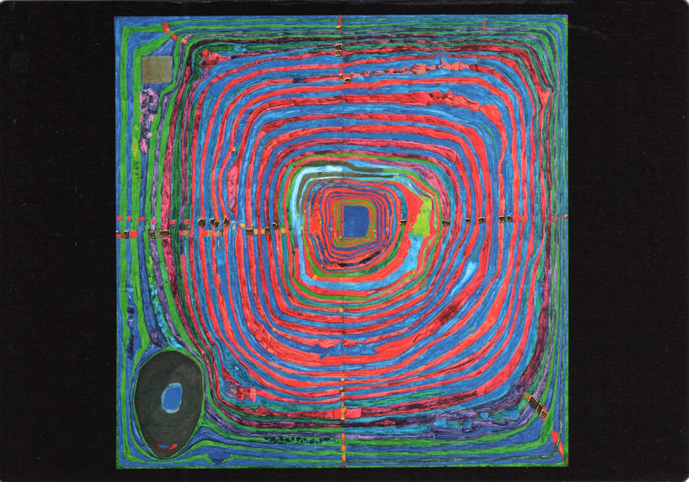Kunstkarte Hundertwasser "Der grosse Weg" Kunstkarte Hundertwasser "Der grosse Weg"