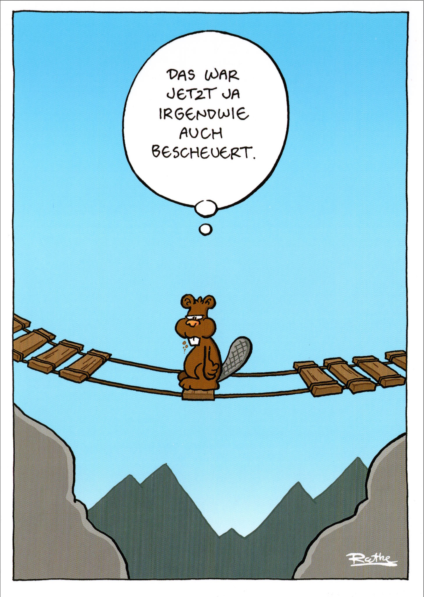 Postkarte Ralph Ruthe "Das war jetzt ja irgendwie auch bescheuert." Postkarte Ralph Ruthe "Das war jetzt ja irgendwie auch bescheuert."