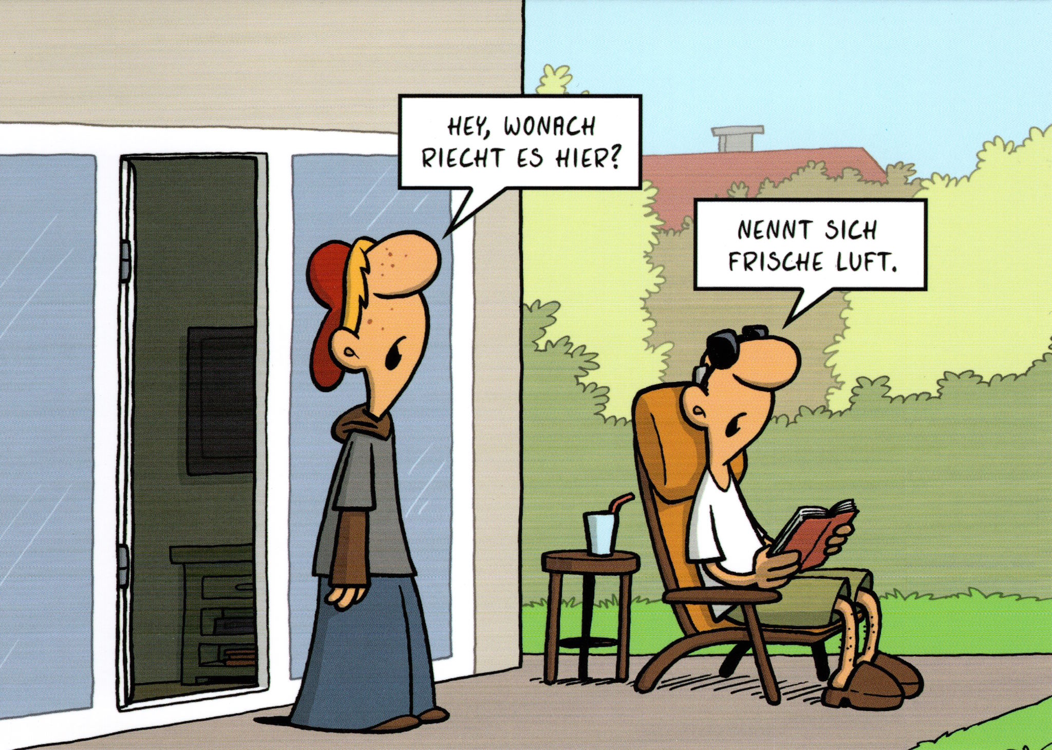 Postkarte Miguel Fernandez "Hey, wonach riecht es hier?"
