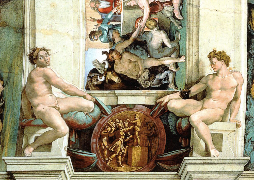 Kunstkarte Michelangelo "Die Schöpfungsgeschichte (Ausschnitt: Adam)" Kunstkarte Michelangelo "Die Schöpfungsgeschichte (Ausschnitt: Adam)"