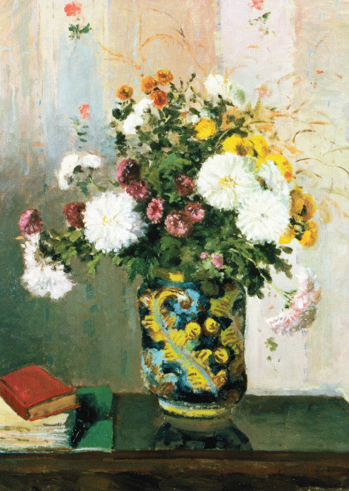 Kunstkarte Camille Pissarro "Blumenstrauß, Chrysanthemen" Kunstkarte Camille Pissarro "Blumenstrauß, Chrysanthemen"