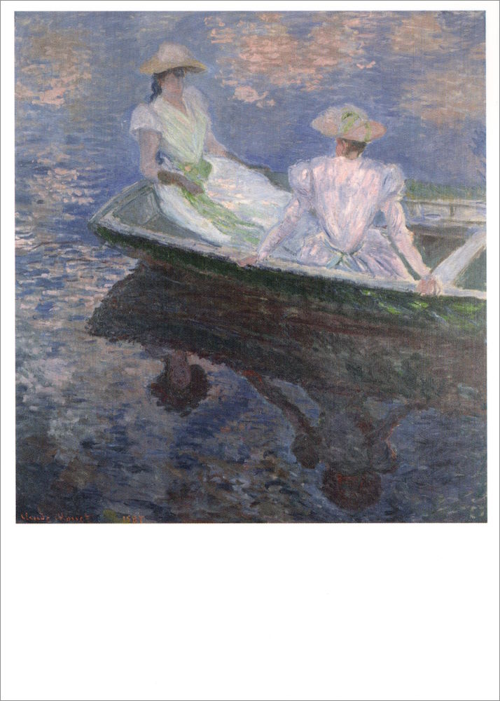 Kunstkarte Claude Monet "Im Boot"