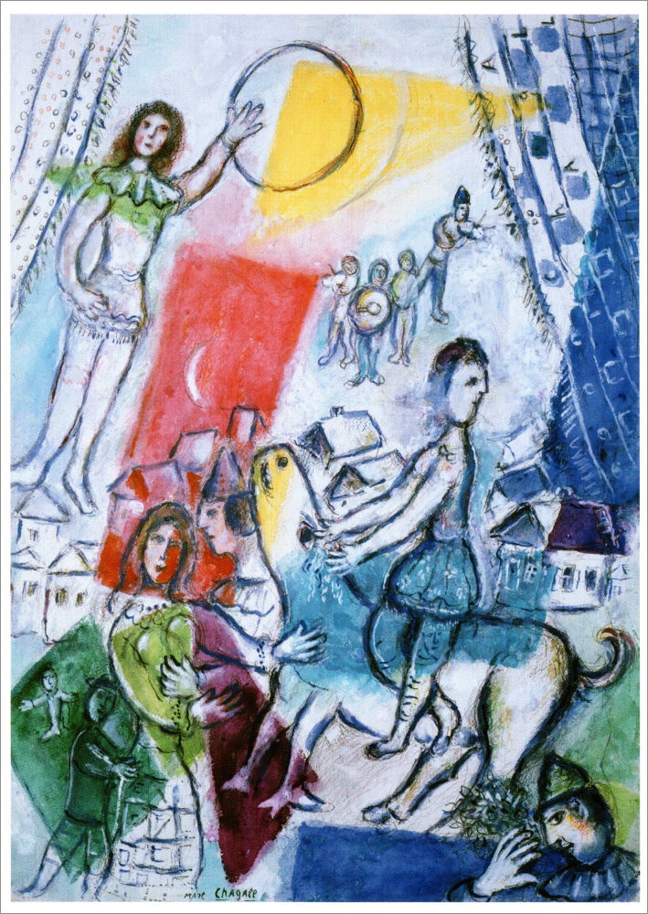 Kunstkarte Marc Chagall "Zirkusfreude" Kunstkarte Marc Chagall "Zirkusfreude"