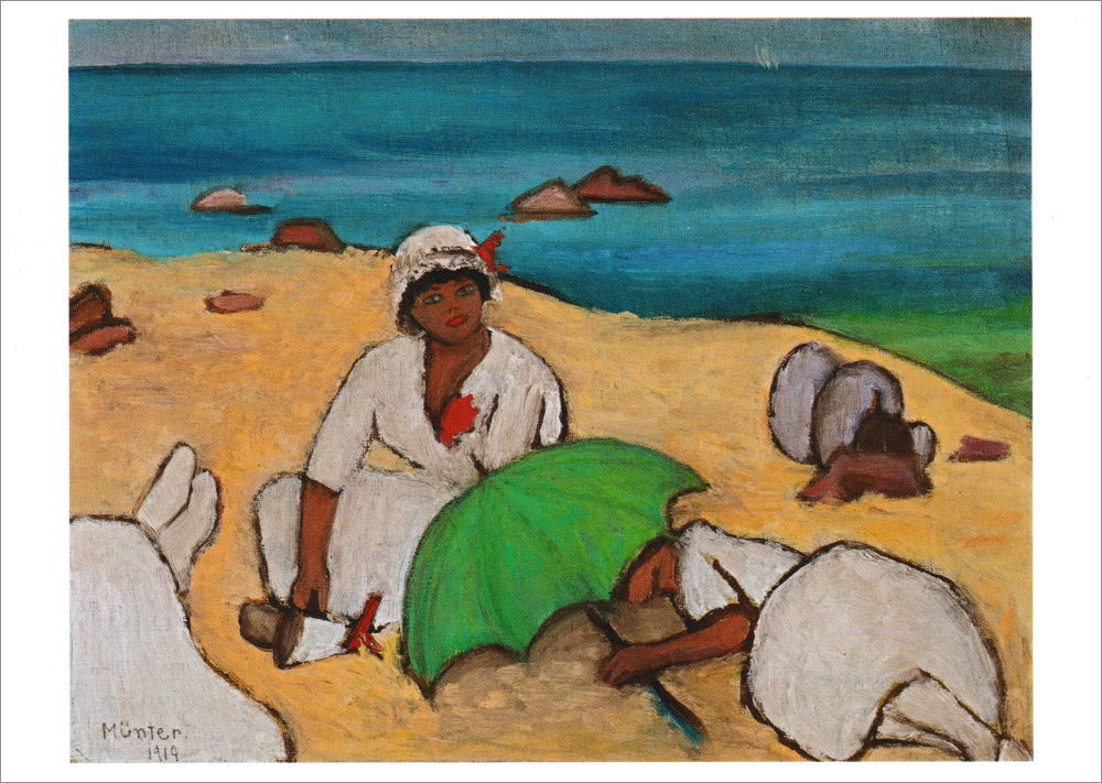 Kunstkarte Gabriele Münter "Am Strand"
