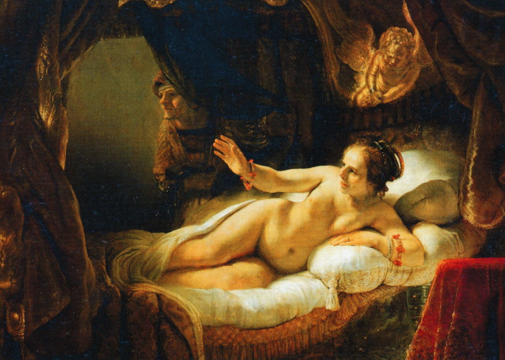 Kunstkarte Rembrandt van Rijn "Danaë" Kunstkarte Rembrandt "Danaë"