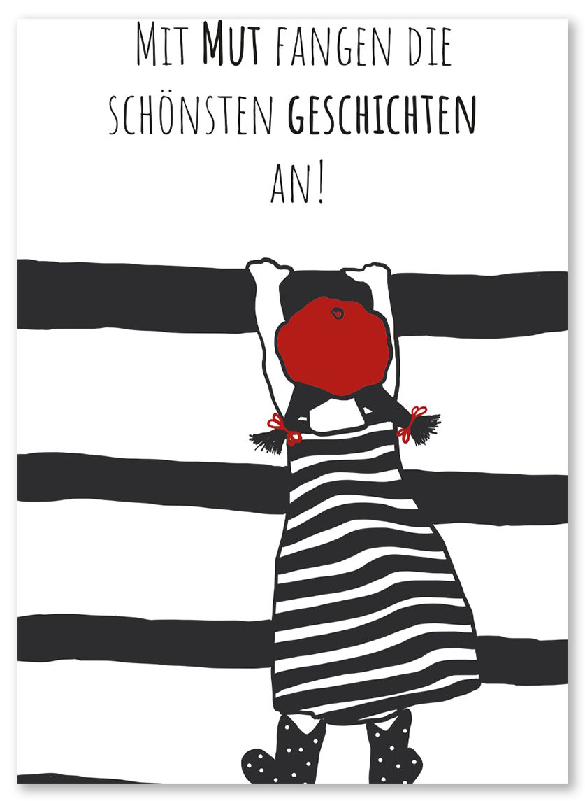 Folienmagnet "Mit Mut fangen die schönsten Geschichten an!"