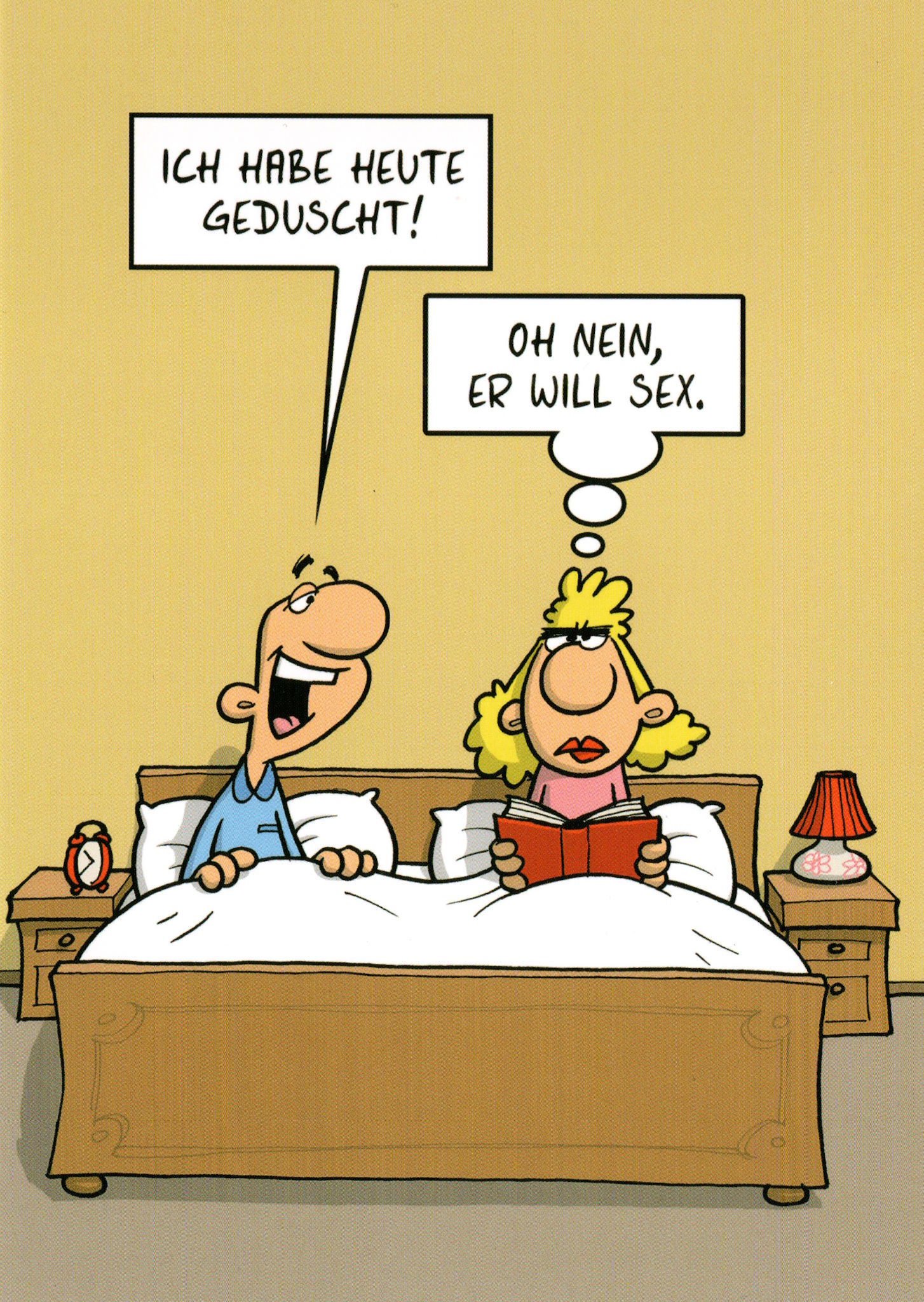 Postkarte Miguel Fernandez "Ich habe heute geduscht!"