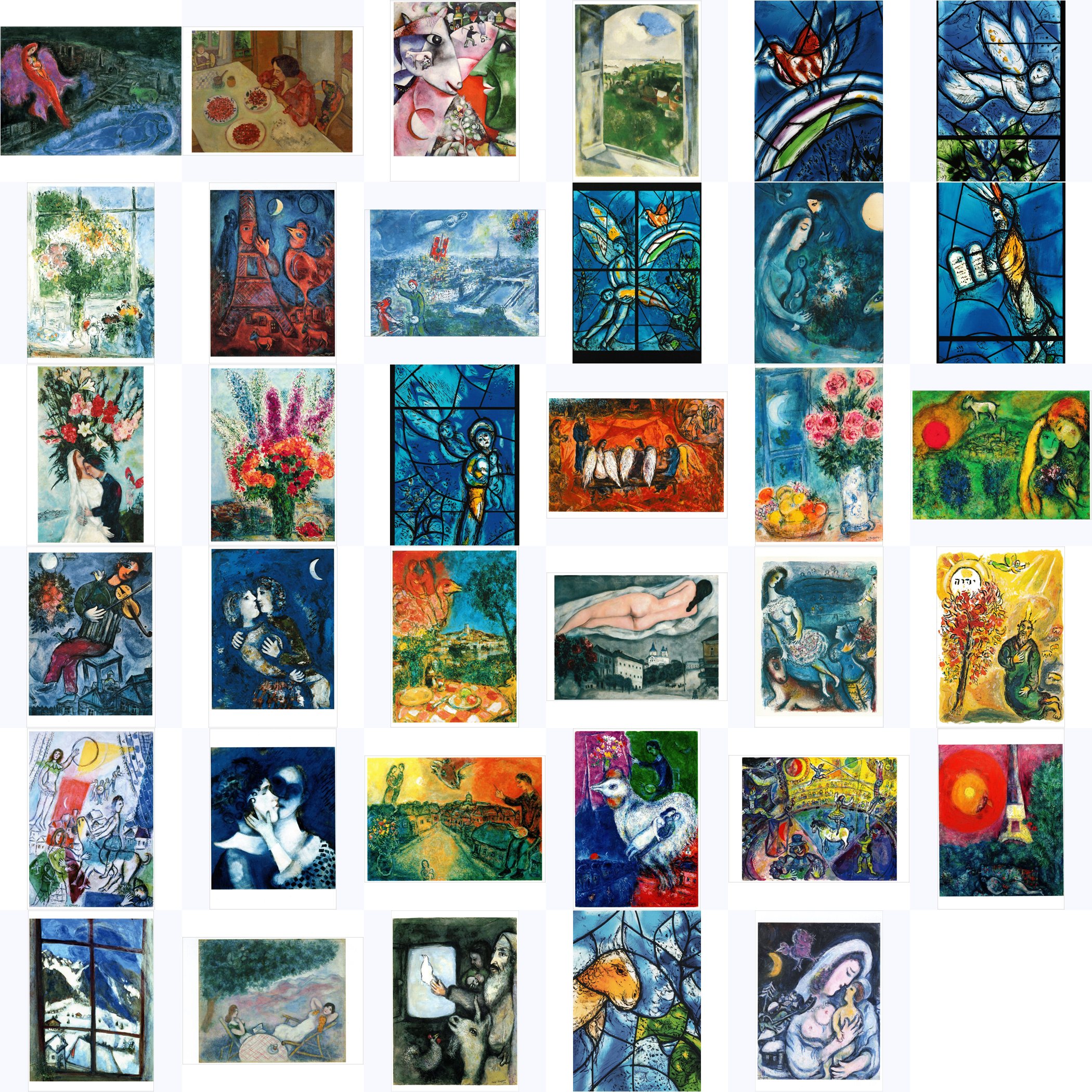 Kunstkarten-Komplett-Set Marc Chagall
