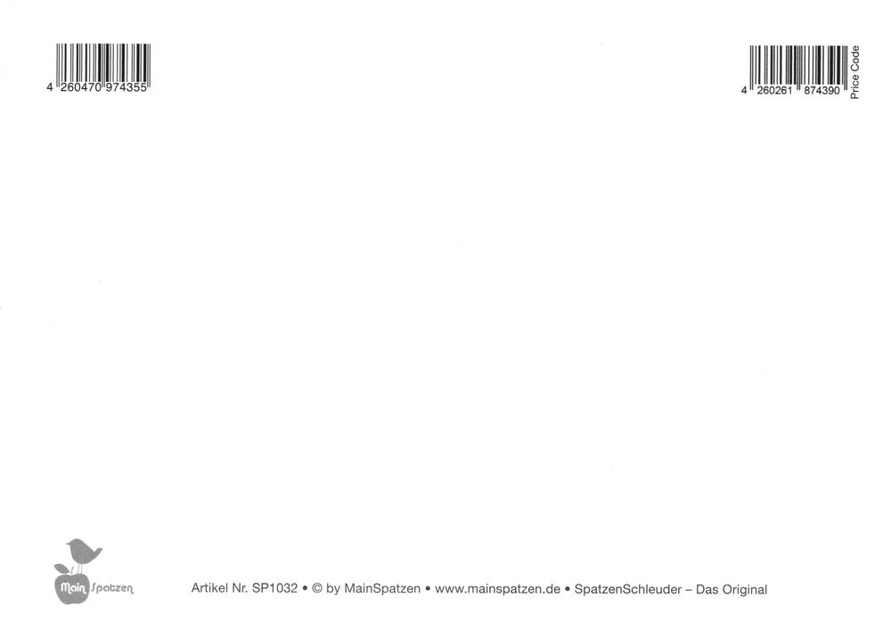 Postkarte "Höchste Zeit, Champagner zu trinken und ..." (Rückseite)