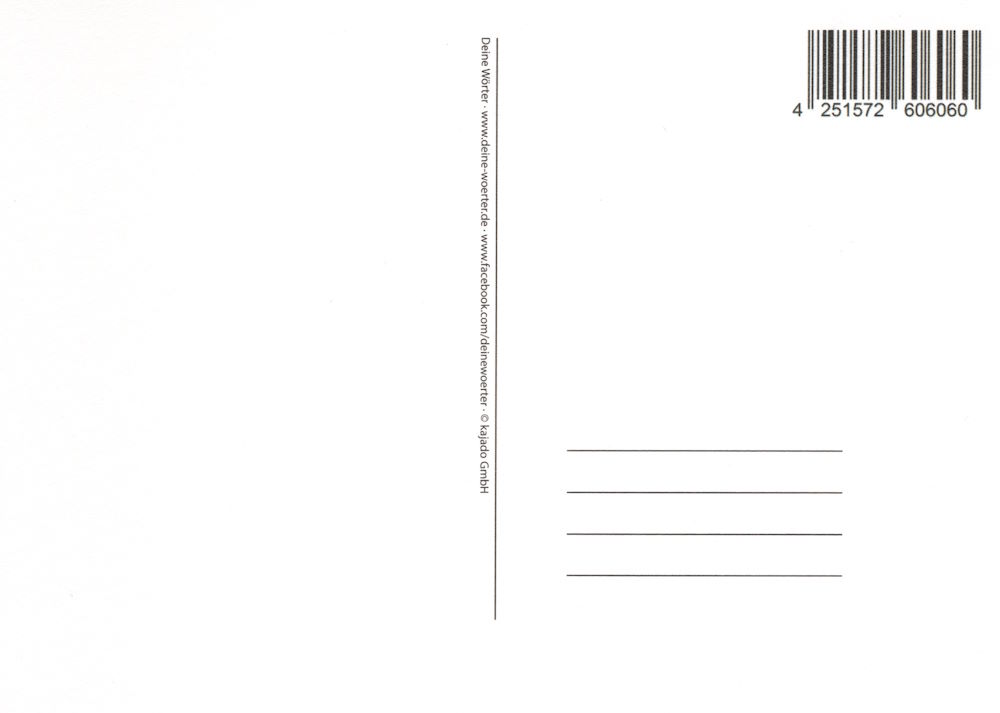 Postkarte "Bier-Wörter" (Rückseite)