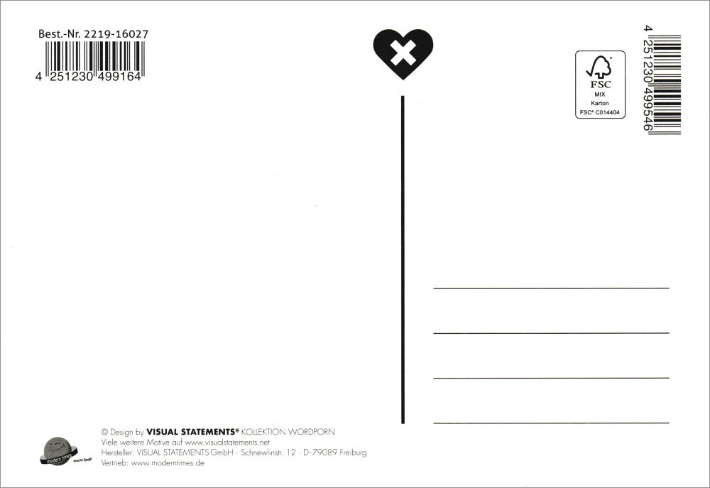 Euroformat-Postkarte "Ich mag Menschen, die auf angenehme ..."