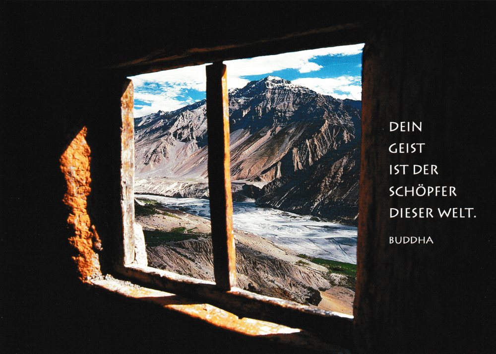 Postkarte "Dein Geist ist der Schöpfer dieser Welt. (Buddha)"