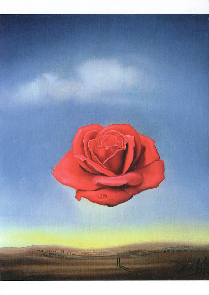 Kunstkarte Salvador Dalí "Meditative Rose" Kunstkarte Salvador Dalí "Meditative Rose"
