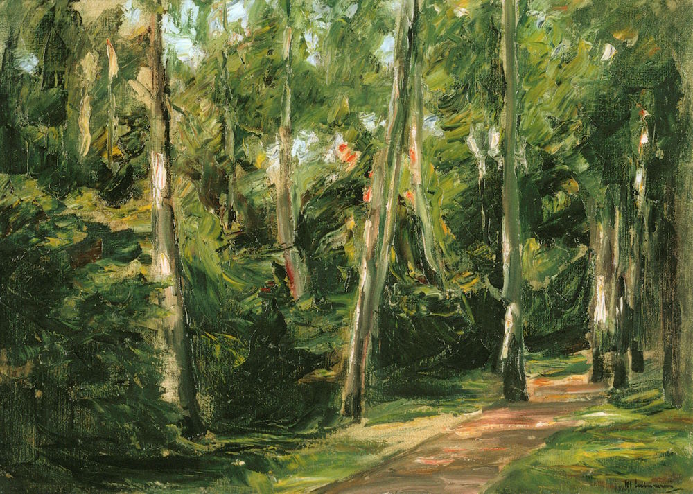 Kunstkarte Max Liebermann "Parkweg (Die Birkenallee im Wannseegarten nach Südwesten)" Kunstkarte Max Liebermann "Parkweg (Die Birkenallee im Wannseegarten nach Südwesten)"
