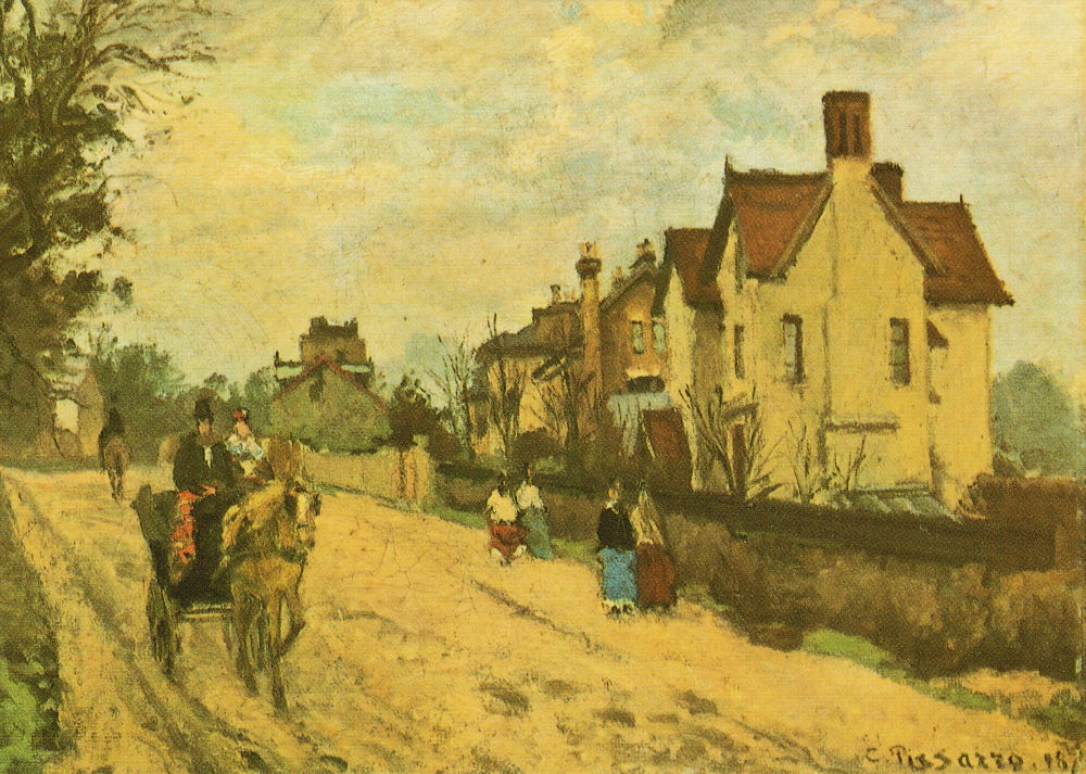 Kunstkarte Camille Pissarro "Straße in Upper Nordwood" Kunstkarte Camille Pissarro "Straße in Upper Nordwood"